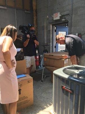 Philly news filming a segment, June 2018.