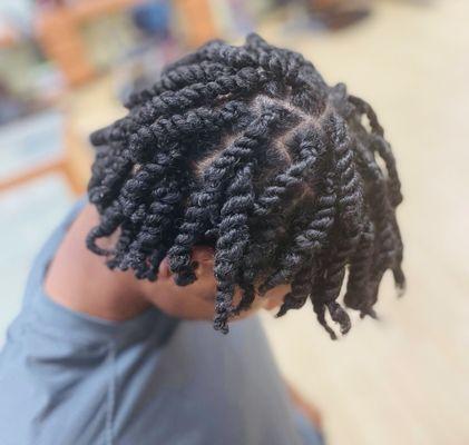 Two-Strand Twist #protectivestyles #naturalhairstyles #curlyhairstyles #healthycurlyhair #mountvernonva #alexandriavirginia #menhair