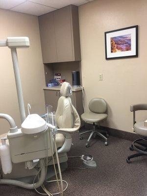 Room, chairs, dental procedures