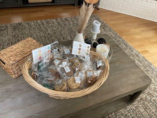 Basket of assorted Cravory Cookies