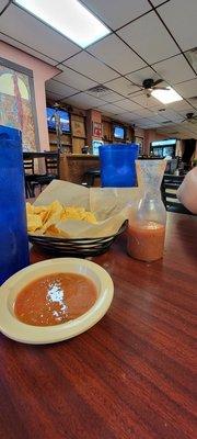 Salsa and chips to start