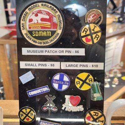 Pins in the gift shop