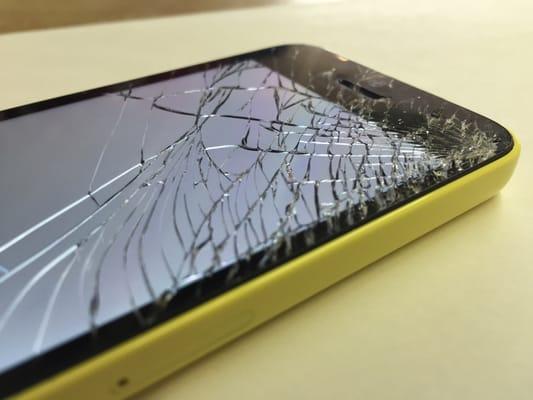 iPhone 5C Broken Glass.