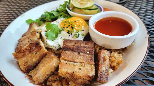 Roasted Pork Belly Fried Rice Bowl ($18)