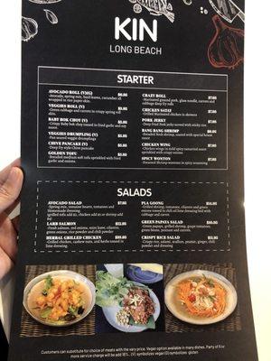 New menu