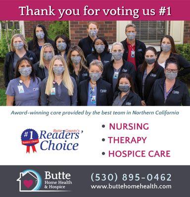 Voted #1 by readers of the Chico Enterprise-Record, Oroville Mercury-Register, and Paradise Post!