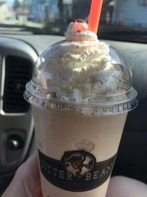 White chocolate milk shake coffee