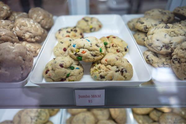 Jumbo M&M cookies