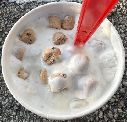 Chocolate Chip Cookie Dough Blizzard Treat.