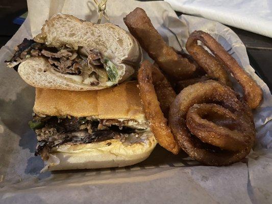 Philly & onion rings