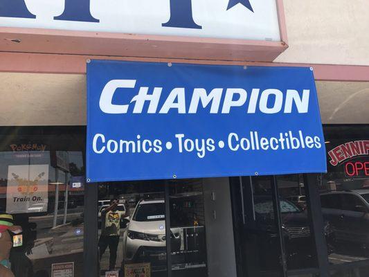 Grand Opening May 18. We are Champion Comics Toys & Collectibles.