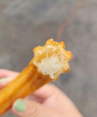 The inside of their traditional churro