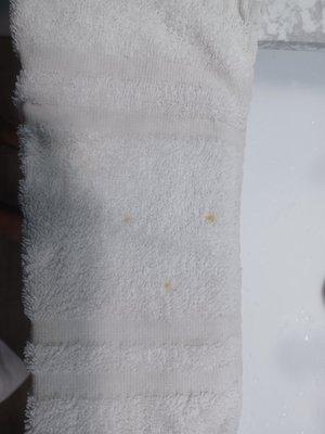 Blood stains on towel?