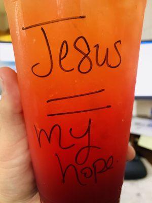 Jesus = My hope.