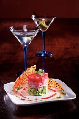 Boise's freshest seafood in one of Boise's favorite appetizers. Tower of Tuna - sashimi-grade ahi + hamachi tuna, avocado, tomatoes, onion