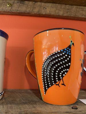 Guinea fowl mug from Africa