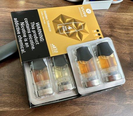 Vuse alto pods - golden tobacco 5% nic