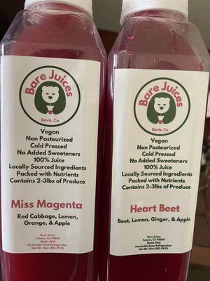 Juice = Miss Magenta & Heart Beet (My Favorite)