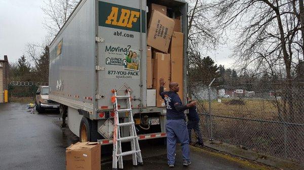 Another 28' ABF trailer loaded to the maximum!  ACME Moving Labor.