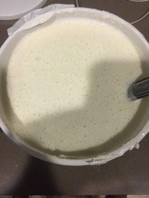 Frothy batter