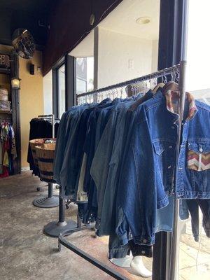 Denim jackets rack