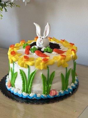 Our beautiful Easter cake. It was delicious and beautiful.