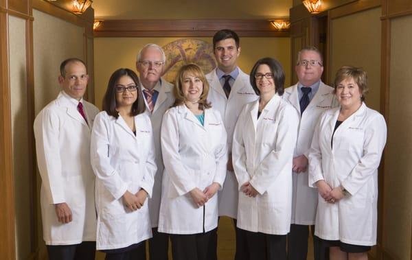 Dr. Hefner, Dr. Quartetti, Dr. Heffelfinger, Dr. Jalal, Dr. Wendel, Dr. Halkias, Dr. Pica and Dr. Palmer-Hall