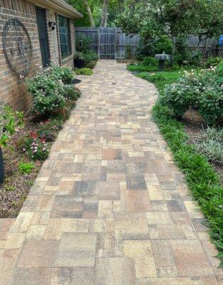 After repairing, they thoroughly cleaned and re-sanded the entire patio, ensuring utmost care to avoid damaging any plants.