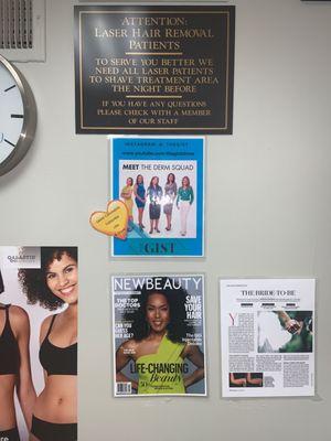 Wall of Treatment room