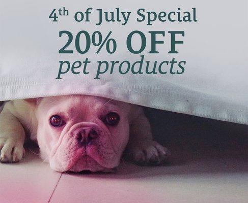 fireworks or just life that's got your furry companion worked up? Offer valid 6/23/23 through 6/30/23. See store for details*