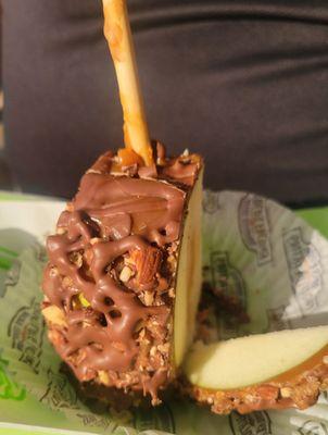 Cut up fancy caramel apple