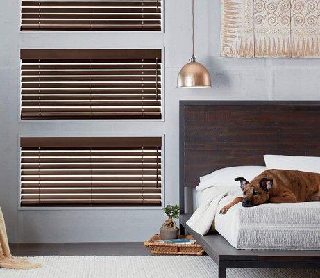 Parkland Wood Blinds come in many different shades to fit your style.