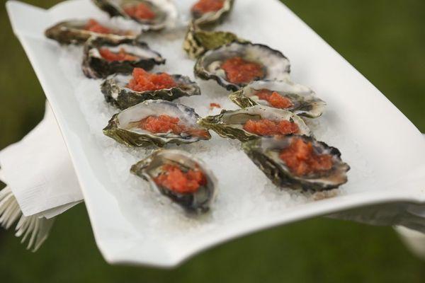 Oysters with Tomato Granita.