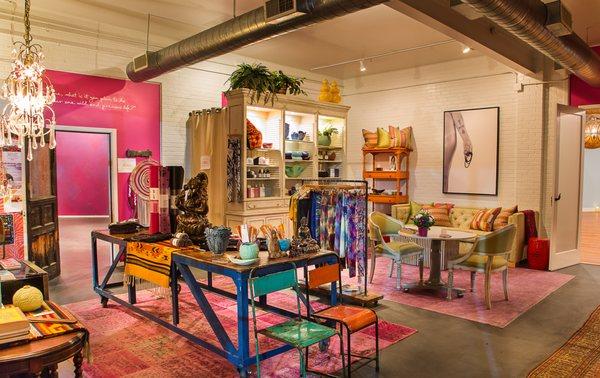 Retail and Lounge in Sukha Yoga Austin's beautiful space on South Lamar