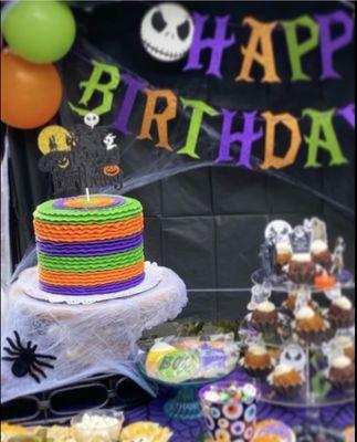 Nightmare Before Christmas theme cake