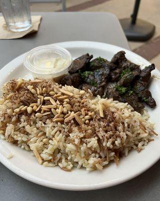 Rice and meat