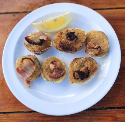 Baked Clams topped with Bacon