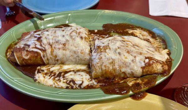 This is the Relleno Burrito!  Huge and so creamy.