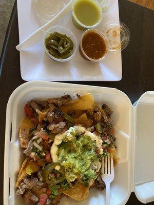 Carne Asada Nachos to go