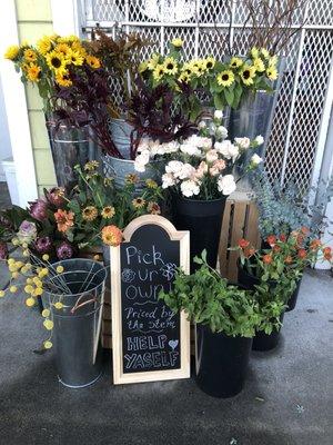 Pick your own flower buckets