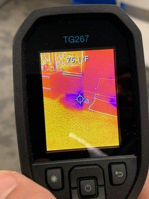 Thermal cameras help us find the water that we can't see.