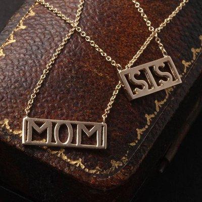 Soul sister, earth mother, sister from another mister, mama bear: these barely-there necklaces will sweetly remind you of your fam.