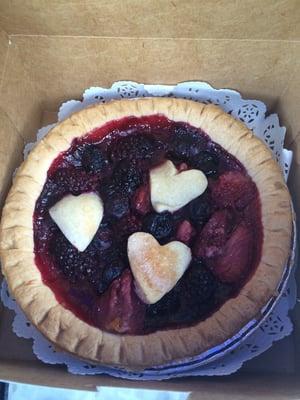 Triple berry pie