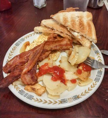 Breakfast special with bacon