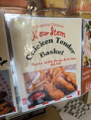 New menu item: chicken tender basket