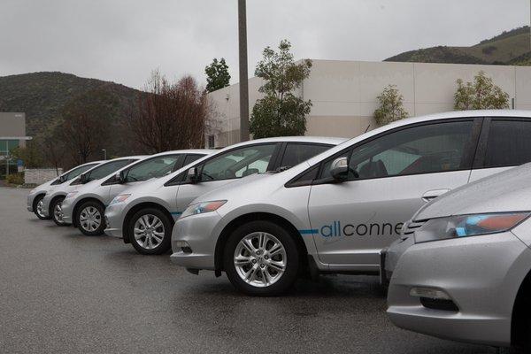 Our fleet of electric hybrid service vehicles