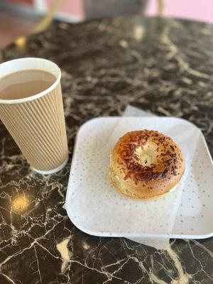 Caffe and Toasted Bagel