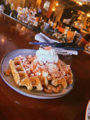 Strawberry cheesecake waffle