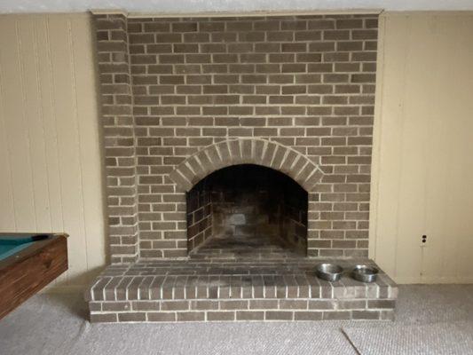 Basement fireplace - before