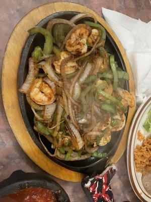 Shrimp fajitas